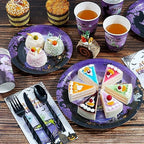 Halloween Baby Shower Party Supplies Decorations Serve50, Baby Brewing Baby Shower Plates and Napkins Set, Disposable Paper Plates Napkins Cups Tableware for Halloween Gender Reveal Party Decorations - Image 4