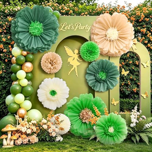Alecono 9 Pcs Giant Paper Flowers Decorations for Wall (24", 20", 14") by AleconoBetterYourLife