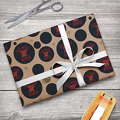 University of Mississippi Rebels Premium Kraft Gift Wrap Wrapping Paper - Image 4