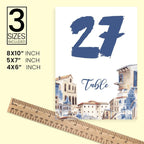 City Europe Wedding Table Number Cardss 1-100 Double Sided For Reception Event Party Baby Shower Birthday 4x6 - Image 4