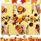 Jinei 20 Pcs Fall Plastic Tablecloth Thanksgiving Disposable Table Cover - Image 5