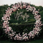 Round Backdrop Stand Arch Balloon Golden Metal Circle Garland Frame with Base for Wedding Birthday Party Baby Shower Graduation Decoration (7.87 FT) - Image 2