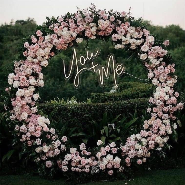 Round Backdrop Stand Arch Balloon Golden Metal Circle Garland Frame with Base for Wedding Birthday Party Baby Shower Graduation Decoration (7.87 FT) - Image 2