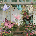 30 Pcs Large Butterfly Party Decoration 3D Vintage Hanging - Image 2