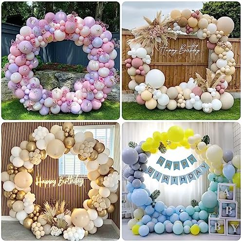 Chamvis Metal Round Balloon Arch Kit, 7.2ft (2.2m) Golden Round Arch Stand Kit: Garden Plants Vines Climbing Frame for Wedding Birthday Photo Background Party Supplies Decorations - Image 7