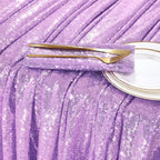 Lilac Sequin Tablecloth 60"x102" Lavender Glitter Mermaid Tablecloth - Image 2