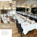 Showgeous 60x126 Inch White Rectangle Tablecloth 6 Pack Fit 7FT Table - Image 3