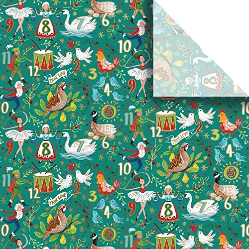 Jillson & Roberts 20" x 30" Printed Christmas Gift Tissue, 12 Days (48 Folded Sheets) by JillsonRoberts