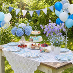 NatNarr 50 Set Floral Plates and Napkins Hydrangea Party Decor - Image 6