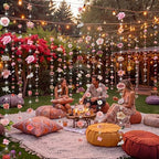Suncalla 6 Pack 35.4ft Fake Flower LED Garland Backdrop, Fresh, Pink - Image 6
