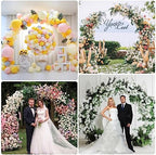 Fomcet Round Backdrop Stand White 7.2ft Circle Arch Metal Wedding Arch - Image 6