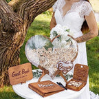 2B1WEDDING Rustic Wedding Guest Book Alternative with Wooden Hearts - Image 4