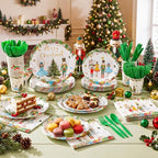 Honeydak 210 Pcs Nutcracker Plates and Napkins Christmas Party Supplies - Image 2