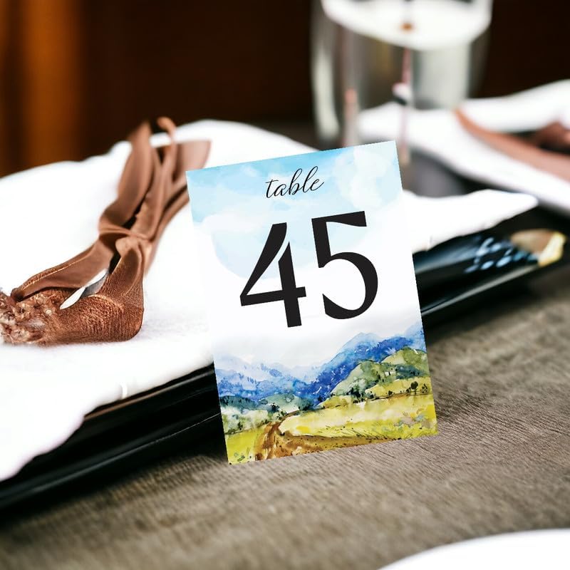 Farmhouse Painting Table Cards Number 1-75 Double Sided For Wedding Reception Event Party Baby Shower Birthday 4x6, AT-TABLE-CARD-863 - Image 3