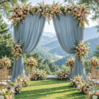 20x10ft Dusty Blue Backdrop Curtains for Wedding Parties Wrinkle Free Blue Curtains Photo Backdrop Drapes for Photography Birthday Baby Shower Soft Fabric Party Backgournd for Photoshoot - Image 5