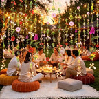Livole 6Pcs 36Ft Wildflower Garland with Light Hanging Flower Wall Backdrop - Image 6