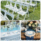 Huwena 50 Sets Wedding Fans for Guests Thank You for Celebrating with Us Fans Hand Fans Handheld Folded Fan Baby Shower Favors for Bridal Bridesmaid Gift Church Dancing (Blue,Floral) - Image 3