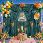 50x15ft Hunter Green Backdrop Curtains for Parties Wedding Photo - Image 4
