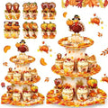 3 Tier Thanksgiving Cupcake Stand for 24 Cupcakes,Cardboard Cupcake Stands by HKOORLAMULS