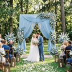 20ft x 10ft Baby Blue Backdrop Curtains for Parties, 4 Panels 5ft x 10ft Wrinkle-Free Sky Blue Drapes for Baby Shower Boy Gender Reveal Birthday Kids Party Wedding Outdoor Graduation - Image 7