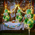 Balloon Stand for Floor with String Light 2 Set Green Centerpieces Balloon Holder Decoration for Wedding Baby Shower Birthday Party Surprise Nature Forest Theme Party - Image 4