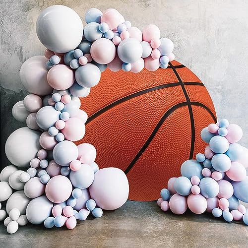 Renaiss 7x7ft Basketball Round Backdrop Cover Basketball Match Sports Meeting Circle Photography Background Basketball Theme Newborn Baby Shower Birthday Fans Party Decors Arch Photo Booth Props - Image 3