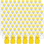 Patelai 96 Pcs 2 oz Plastic Honey Bear Bottle Bear Shape Clear Jar, Yellow by Patelai