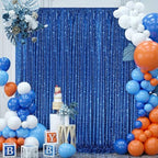 Royal Blue Sequin Backdrop Glitter Curtain for Party: 10ftx10ft - Image 3