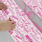 AOFUN Wrapping Paper Roll with Printed Name Personalized Gift Wrap Paper Christmas Paper Wrap Wrapping Papper Cute Wrapping Paper Personalized Gift 5 Rolls 58" x 23" - Image 4