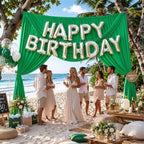 20ft x 12ft Green Backdrop Curtains for Parties, Wrinkle Free 4 Panels Photo Backdrop Drapes Back Drop Cloth for Wedding Birthday Photography Background Decor - Image 5