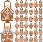 Silkfly 48 Pcs Gingerbread Christmas Tote Bags Non-Woven Party Favors by Silkfly