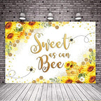 Avezano Sweet as can Bee Backdrop Yellow Sunflower Honeycomb Bee Baby Shower Background Sweet as Can Bee Baby Shower Party Decorations (8x6) - Image 4