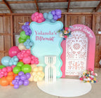 Beige Arch Backdrop Cover for Mexican Fiesta Party Decoration Stretchy Arch Stand Fabric Baptismx Baby Shower Cake Table Supplies (Cover Only) (G3740,3.3ftx6.6ft (CoverOnly)) - Image 5