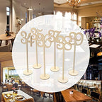 Tinksky 1-40 Wooden Table Numbers with Holder Base for Wedding Home Party Decoration, Pack of 40 - Image 3