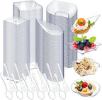 Tessco for you 800 Pcs Mini Appetizer Plates Classic Style Clear by Tessco