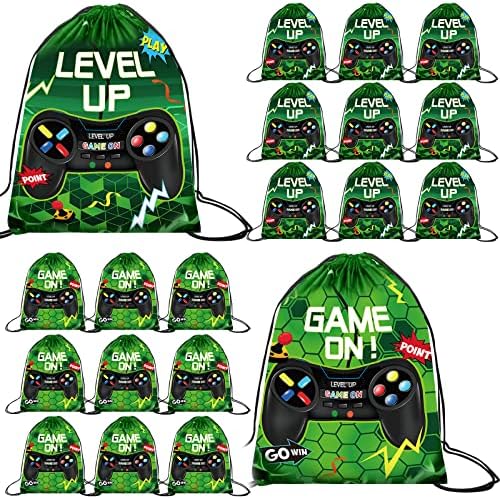 Roowest 36 Pcs Video Game Party Favor Bags for Kids, Green by Roowest