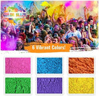 Color Blaze Holi Color Run Powder Multicolor - 30 lbs Bulk - 6-Pack - Image 2