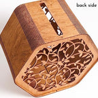 Personalized Wedding Card Box - Rustic Decorations for Reception Ceremony - Wooden Card Box for Wedding Party, Baby Bridal Shower, Birthday - Keepsake Box Gift Box for Cards for Money - Image 5
