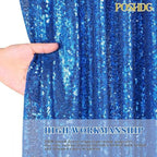 Royal Blue Sequin Backdrop Glitter Curtain for Party: 10ftx10ft - Image 5