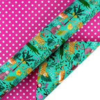WRAPAHOLIC Jumbo Reversible Jungle Wrapping Paper - Jumbo Roll - 24 Inch x 65.6 Feet - Tigers in the Jungle Wild One Birthday Wrapping Paper for Kids Girls Birthday, Baby Shower - Image 2