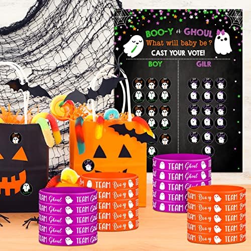 Deekin 101 Pcs Halloween Gender Reveal Party Supplies, Ghost Voting Poster - Image 6