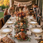 WDF 150PCS Gold Plastic Plates Set - Gold Plates 25Guests Gold Disposable Dinnerware Sets for Fall Party/Thanksgiving/Wedding - Image 4