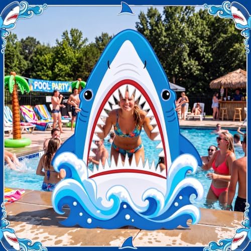 Funrous 5 ft Shark Mouth Cardboard Stand-up Party Decor, 1 Pcs - Image 4