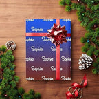 MyPupSocks Personalized Logo Wrapping Paper, Gradient Deep Blue Gift Wrap Paper Custom Funny Name Wrapping Paper Roll for Boys Girls Baby Shower Anniversary Birthday Christmas Gift 58x23 5 Rolls - Image 4