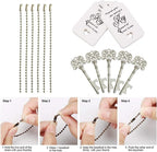 100 PCS Wedding Favors Bottle Opener,Wedding Gifts for Guest Vintage Skeleton Key Opener,Key Openers with Escort Tag Cards and Chains (Silver) - Image 4