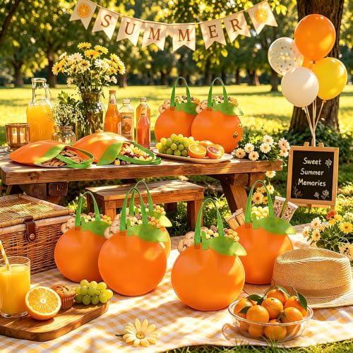 Tranqun 36 Pcs Orange Party Favor Bags with Handle Little Cutie Baby Shower - Image 4