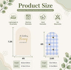 Set of 2 Little Honey Arch Backdrop Cover 2PCS Honey Bee Baby Shower Spandex Arch Covers Blue Gingham Gender Reveal Birthday Party Decoration (Cream Beige,7.2FT & 6FT) - Image 3