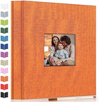Artfeel Photo Album Self Adhesive Scrapbook Album for 3x5 4x6 5x7 8x10 Pictures,120 Pages Linen Cover with Display Window DIY Photo Book,Ideal Gifts for Family Travel Wedding Baby by Artfeel