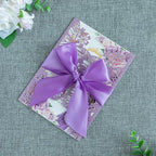 20 PCS 5.12x7.2 Butterfly Personalized Quinceanera Invitation, Customized XV Anos Laser Cut Invitation Cards with Envelopes (Purple Glitter Personalized) - Image 4