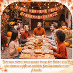 Funnymoom 400 Pcs Fall Floral Party Supplies for 50 Guests Wildflower Paper Plates and Napkins Cups Disposable Harvest Tableware Set for Autumn Birthday Thanksgiving Wedding Baby Shower Party Favor - Image 6